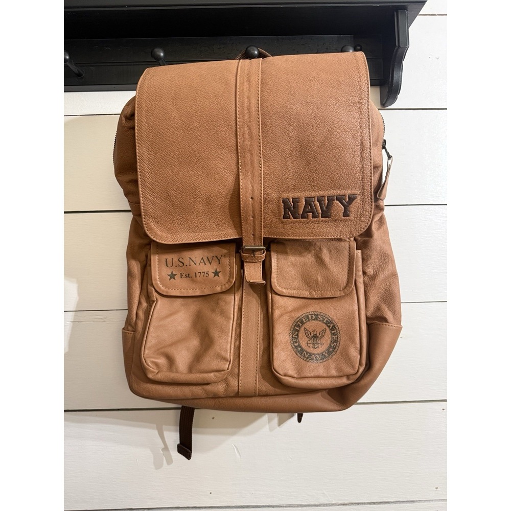 Bradford Exchange Officially Licensed U.S. NAVY Tan Backpack Hiking Travel 1775